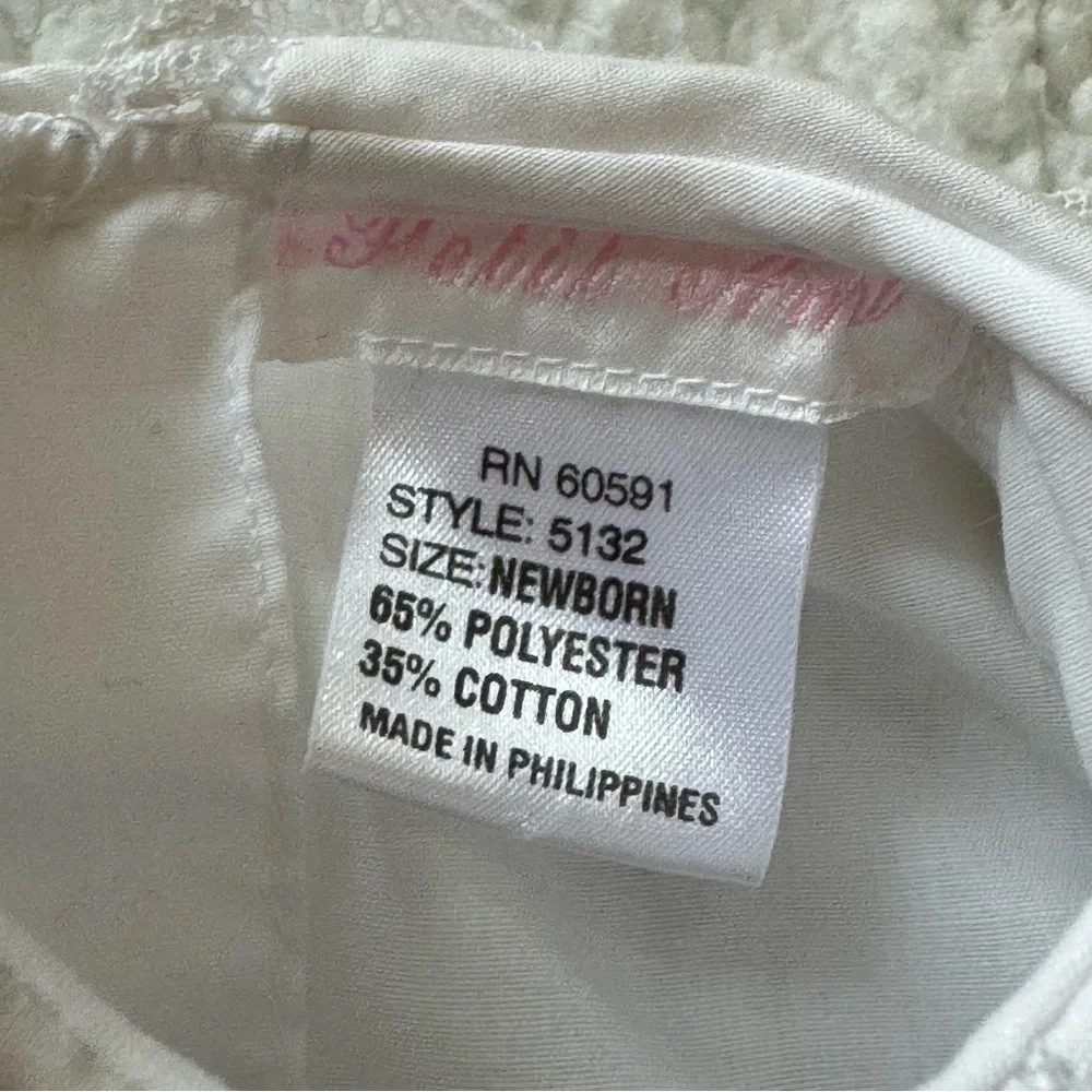 NWT Petit Ami White Embroidered Baby Dress Peter Pan Lace Trim Collar Bloomers